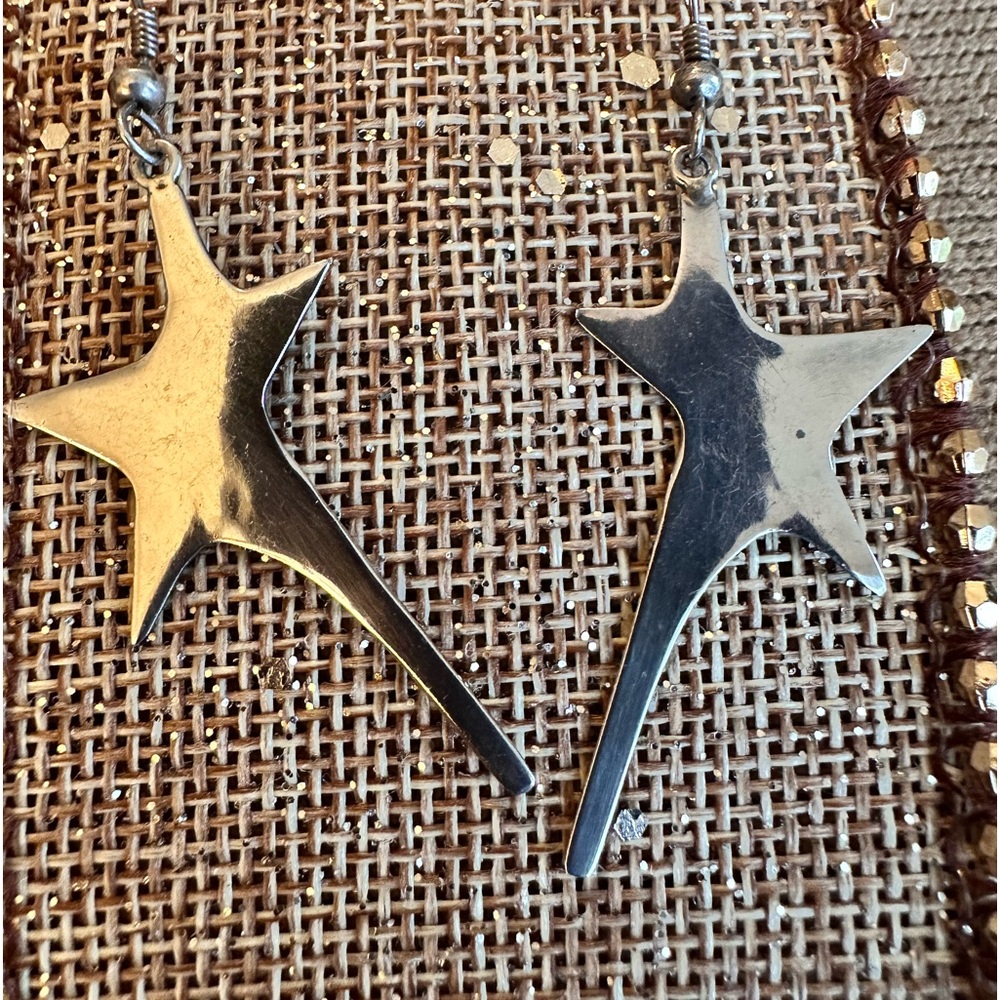 Sterling Silver Star Earring - image 2